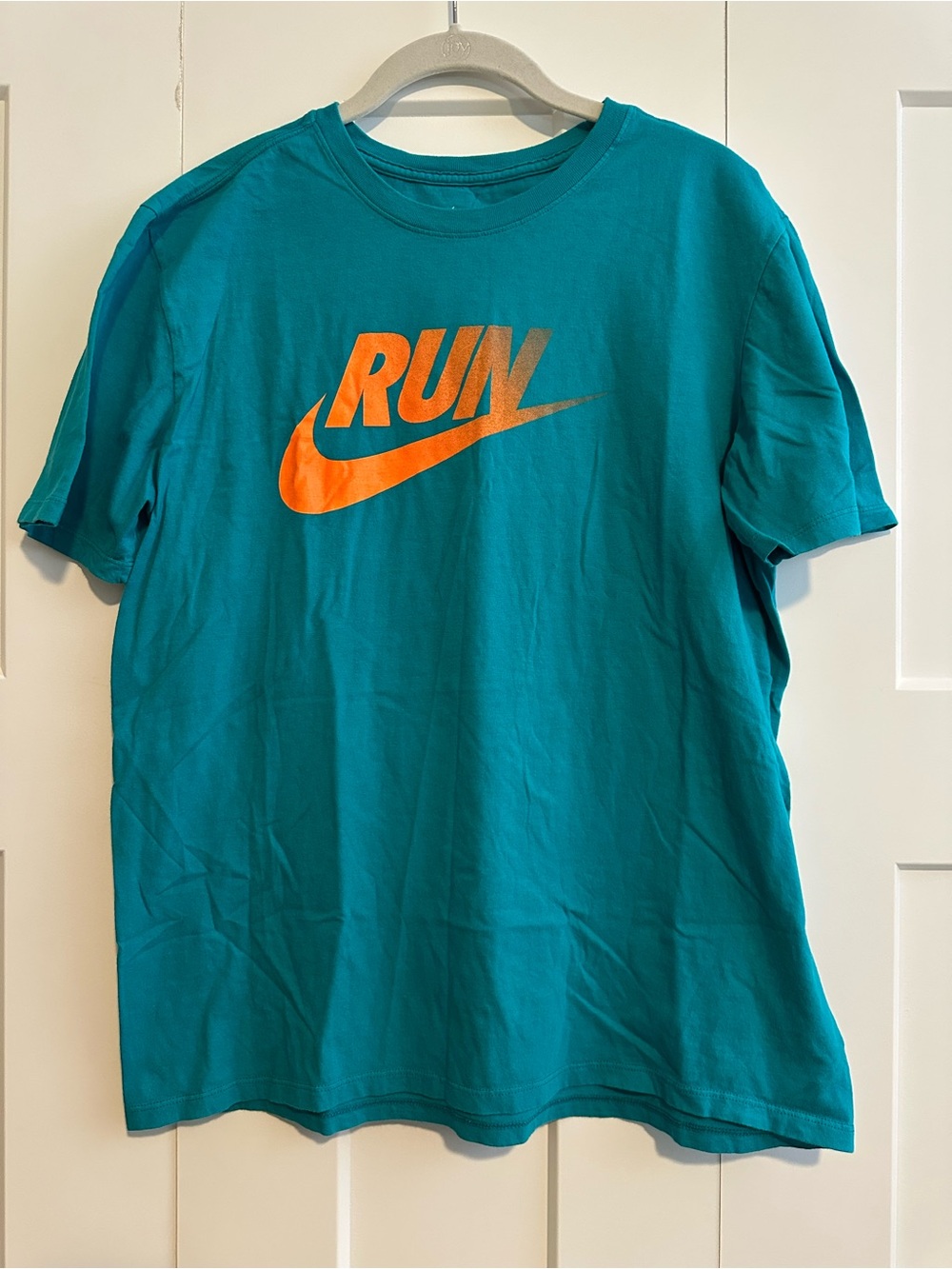 Nike Men’s Teal 'RUN' Logo Tee